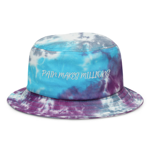 PAIN MAKES MILLIONS Tie-dye bucket hat